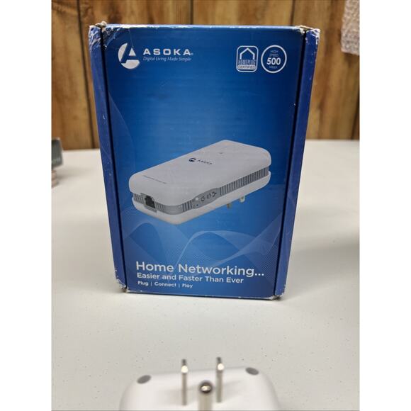 Asoka PL9671-A2 PlugLink-ETH-500 HomePlug Powerline Ethernet Adapter With Box - Picture 4 of 4